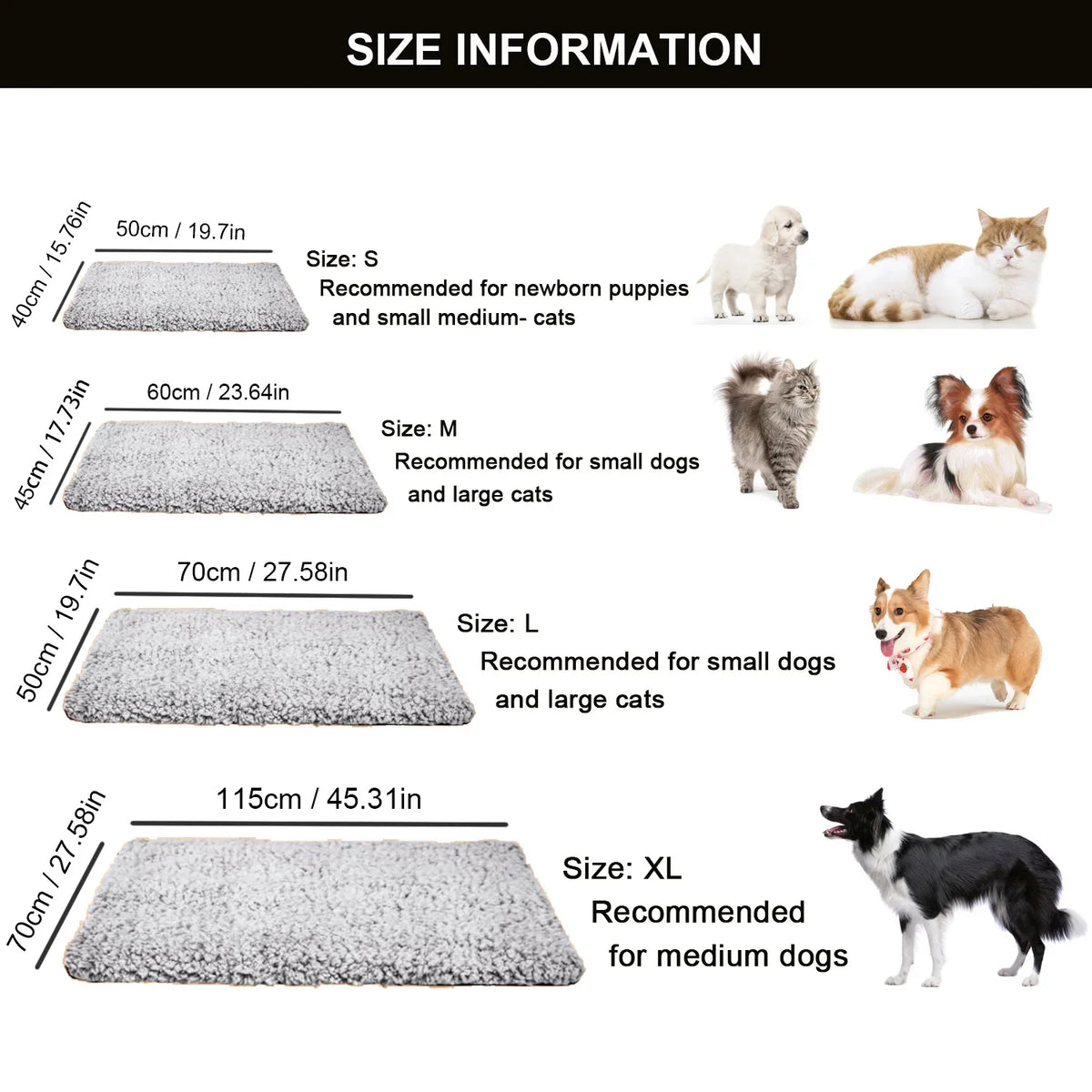 Soft Plush Self-Heating Pet Comfort Mat for Dogs & Cats – CozySelect™