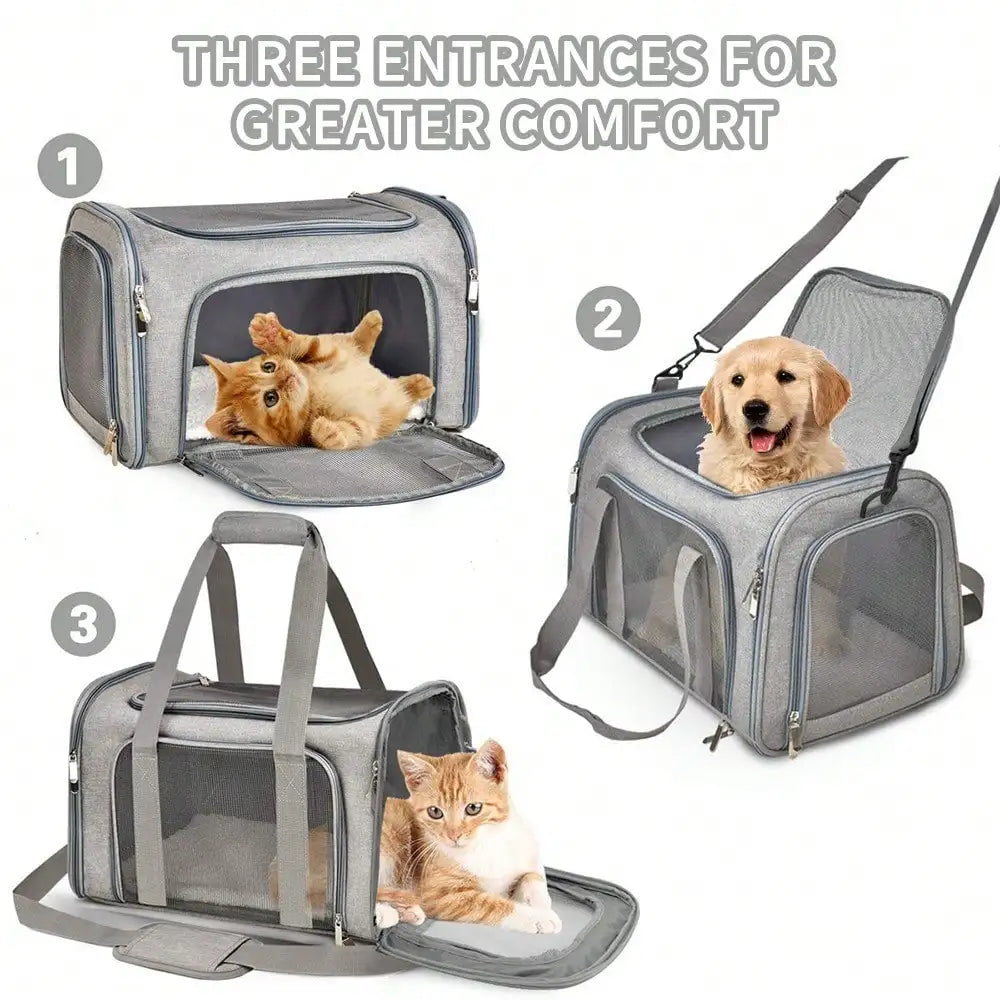 Foldable Soft Pet Carrier Bag for Dogs & Cats – MoveFlex™