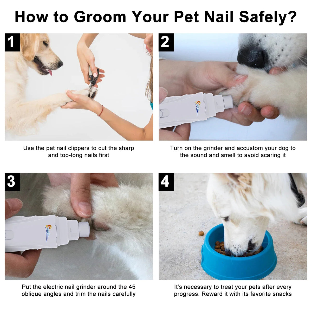 Rechargeable Electric Pet Nail Grinder – PawWave™