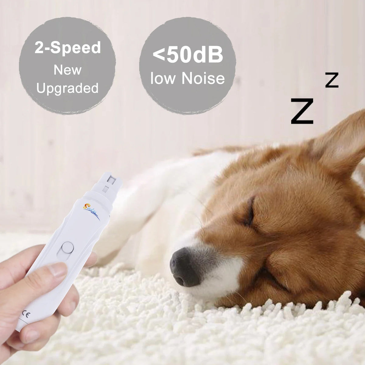Rechargeable Electric Pet Nail Grinder – PawWave™