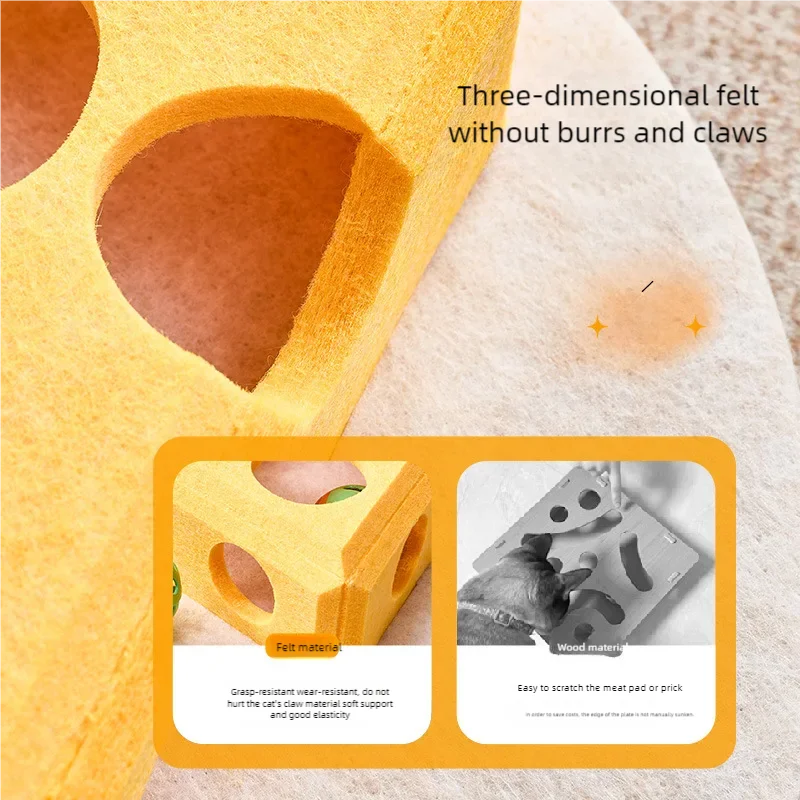 Interactive Cat Puzzle Toy – CheeseChase™ – BounceLiving™