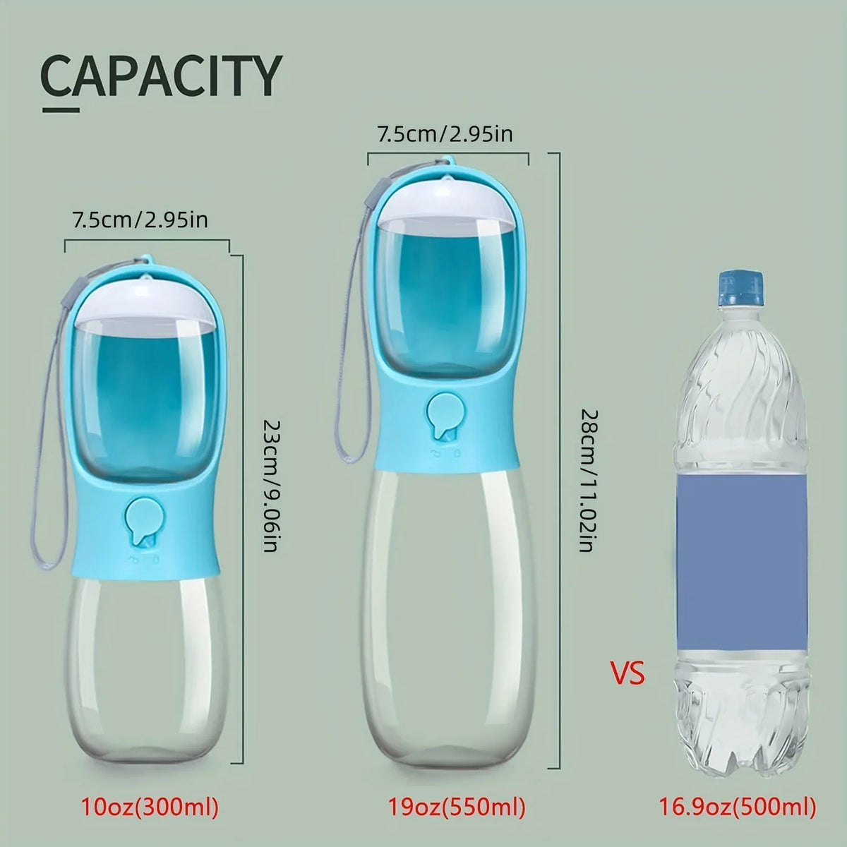 2-in-1 Portable Pet Water Bottle – FreshPlus™