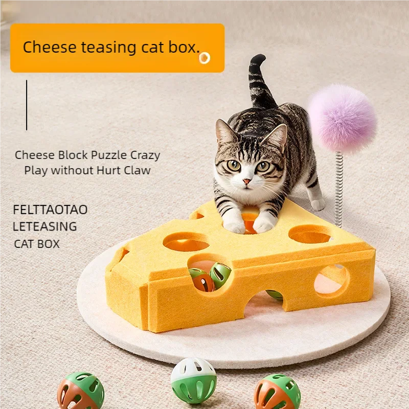Interactive Cat Puzzle Toy – CheeseChase™ – BounceLiving™
