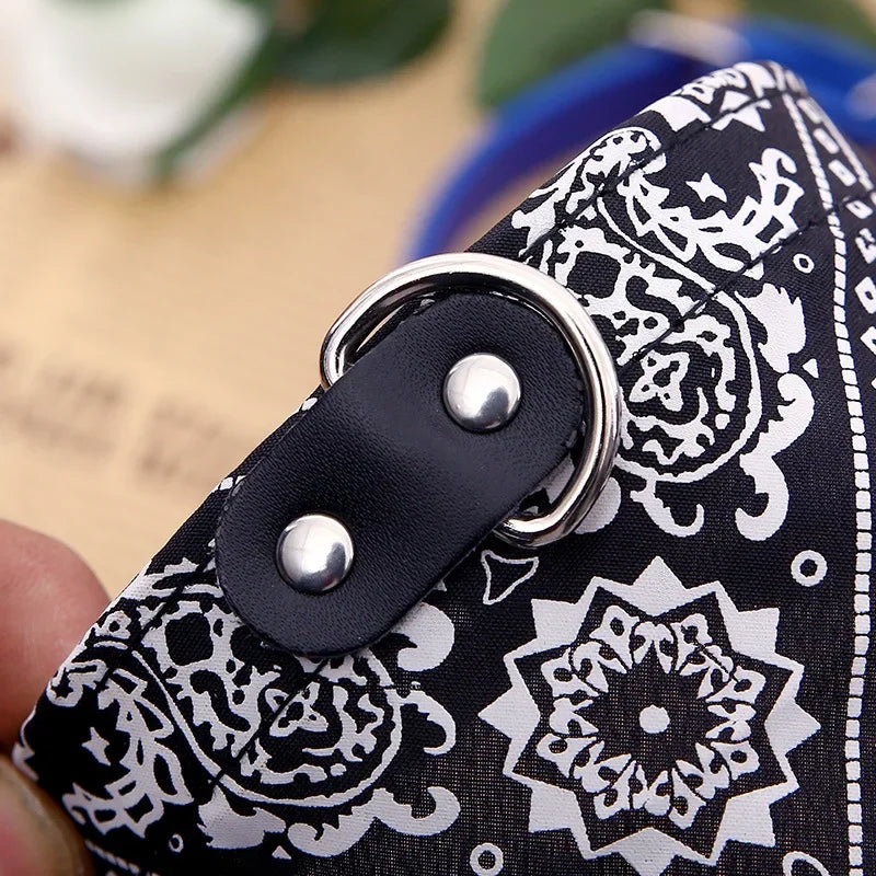 PU Leather Bandana Pet Collar – FrostFlow™