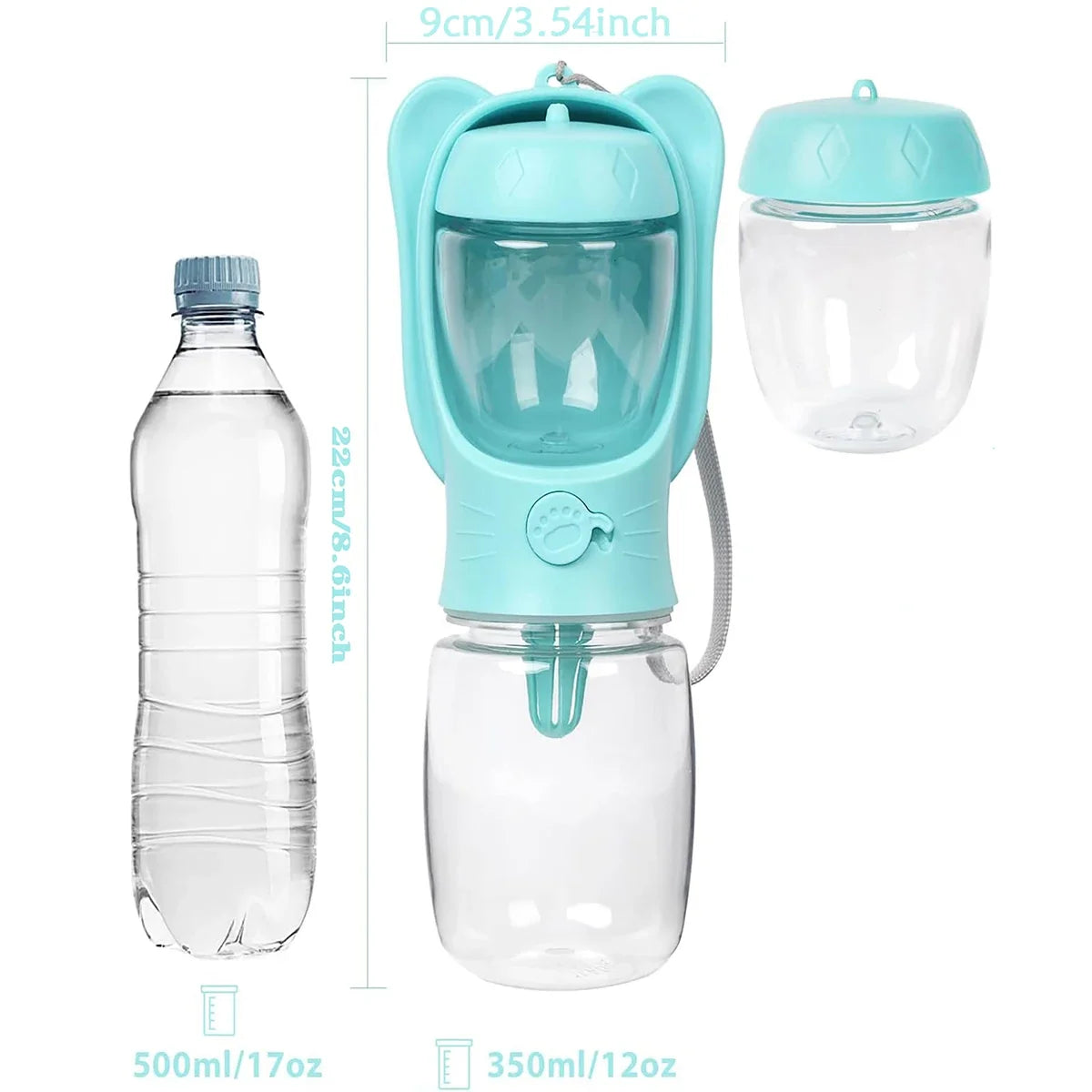 2-in-1 Portable Dog Water Bottle & Food Container – AquaWise™