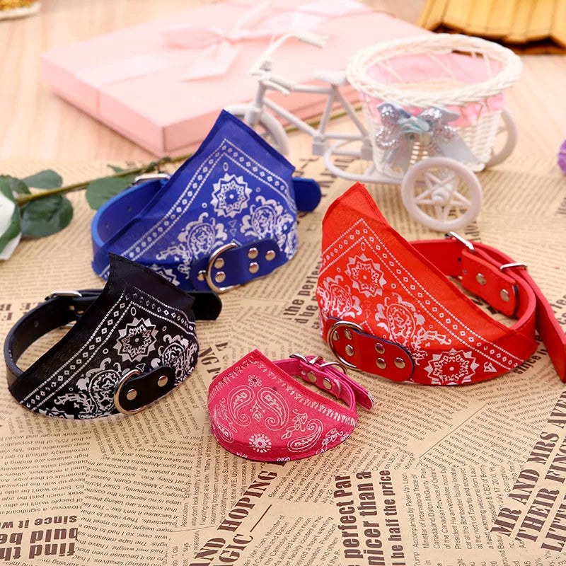 PU Leather Bandana Pet Collar – FrostFlow™