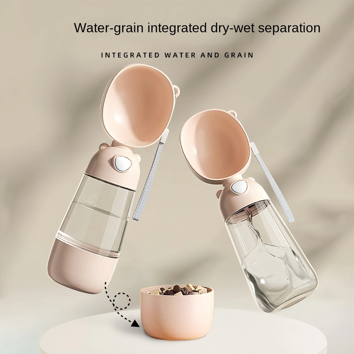 Portable Pet Water Bottle with Food Dispenser – WaterShield™