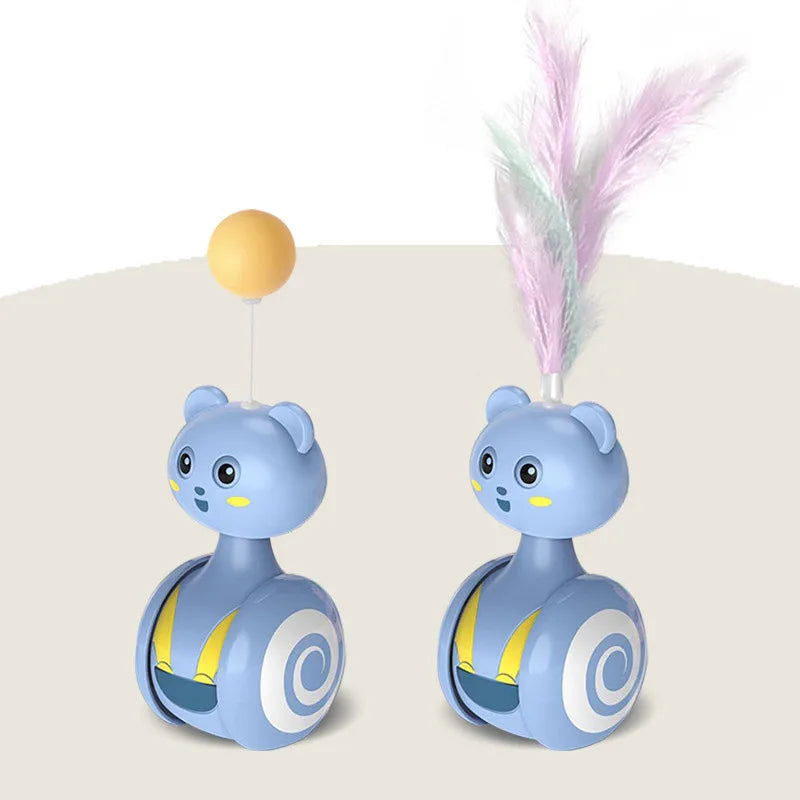 Interactive Feather Cat Toy – SwingBuddy™ – BounceShield™