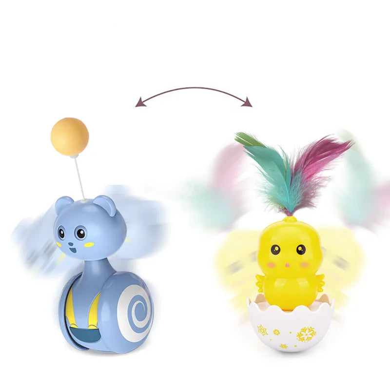 Interactive Feather Cat Toy – SwingBuddy™ – BounceShield™