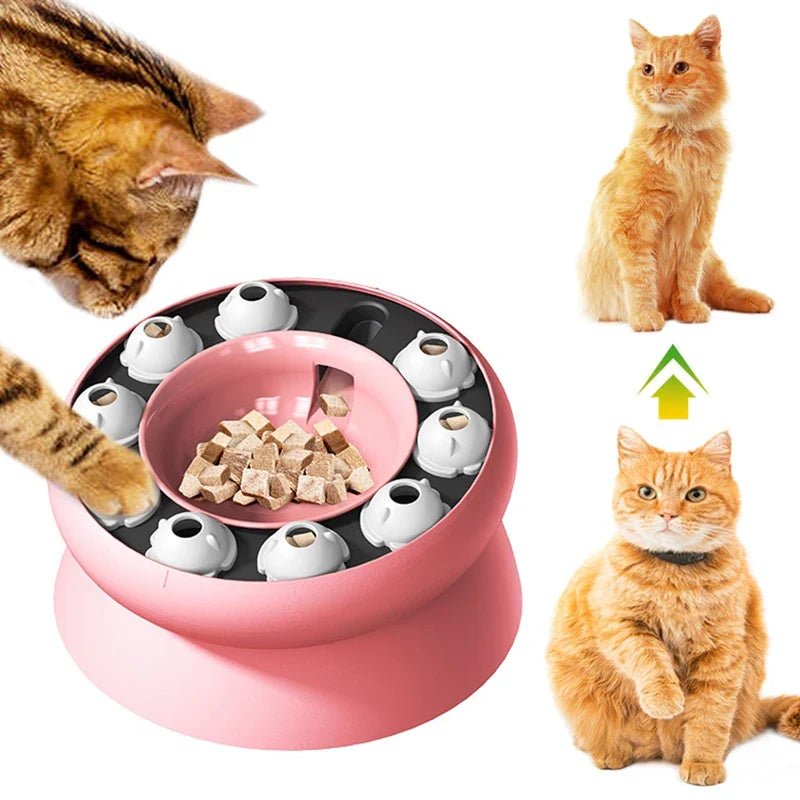 Raised Slow-Feeding Cat Bowl – NourishPrime™