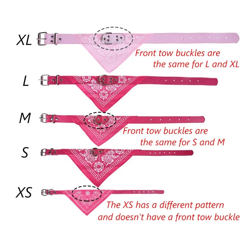 PU Leather Bandana Pet Collar – FrostFlow™