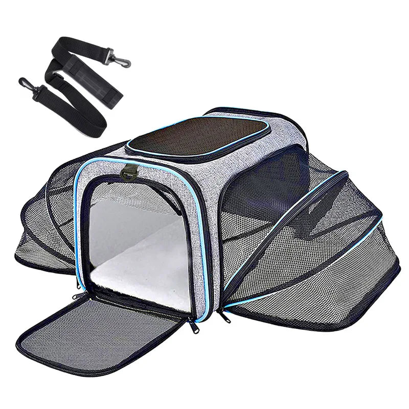 Expandable Pet Carrier Bag for Dogs & Cats – RoamPlus™