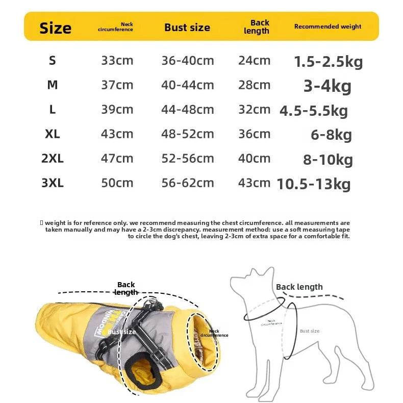 Warm Reflective Waterproof Dog Coat – RainPlus™