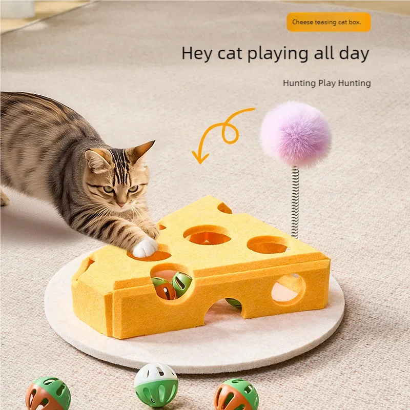 Interactive Cat Puzzle Toy – CheeseChase™ – BounceLiving™