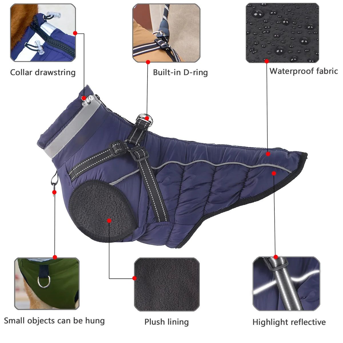 Warm Dog Coat for Large Breeds – SnugWorks™
