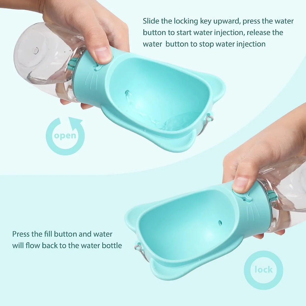 2-in-1 Portable Dog Water Bottle & Food Container – AquaWise™