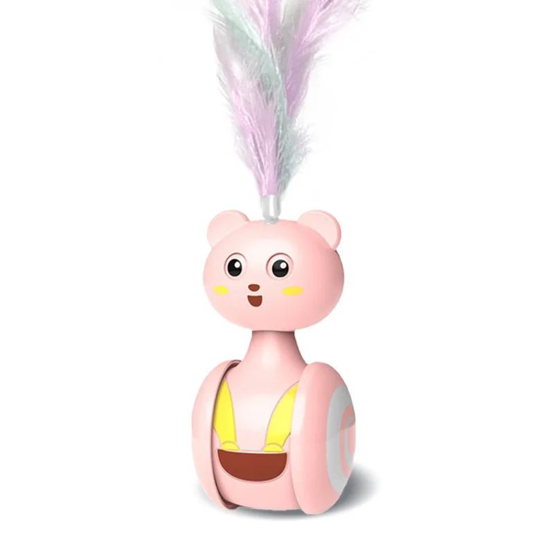 Interactive Feather Cat Toy – SwingBuddy™ – BounceShield™