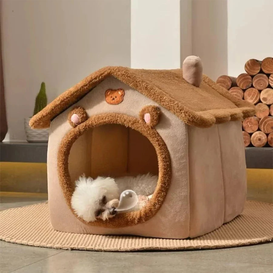 Foldable Plush Cat House – EverydayPro™