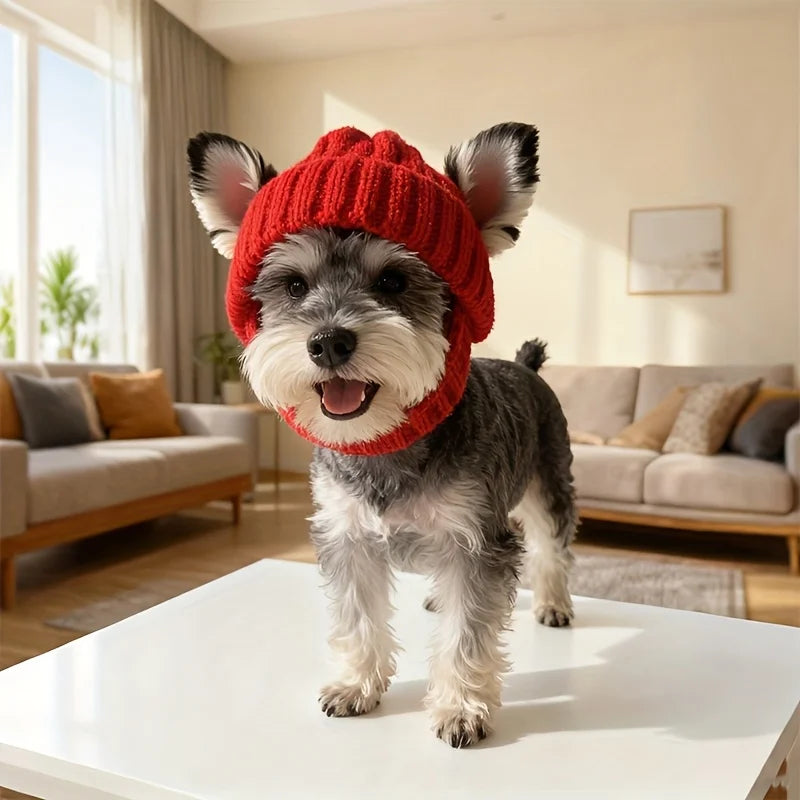 Warm Knitted Dog Hat – PawSmart™