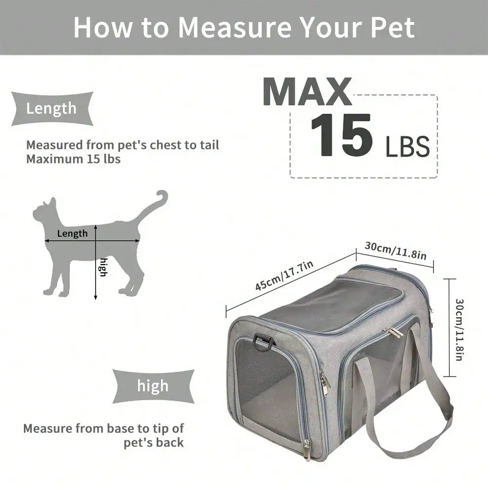 Foldable Soft Pet Carrier Bag for Dogs & Cats – MoveFlex™