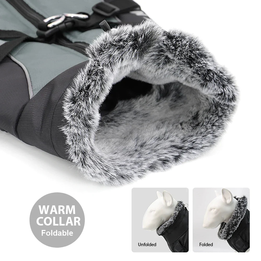 Warm Waterproof Dog Coat with Harness – WeatherLink™