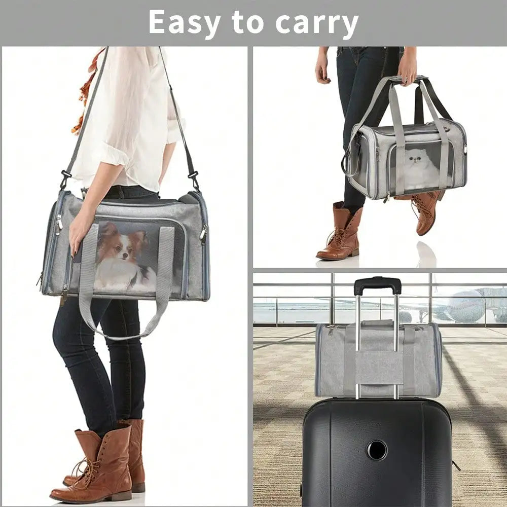 Foldable Soft Pet Carrier Bag for Dogs & Cats – MoveFlex™