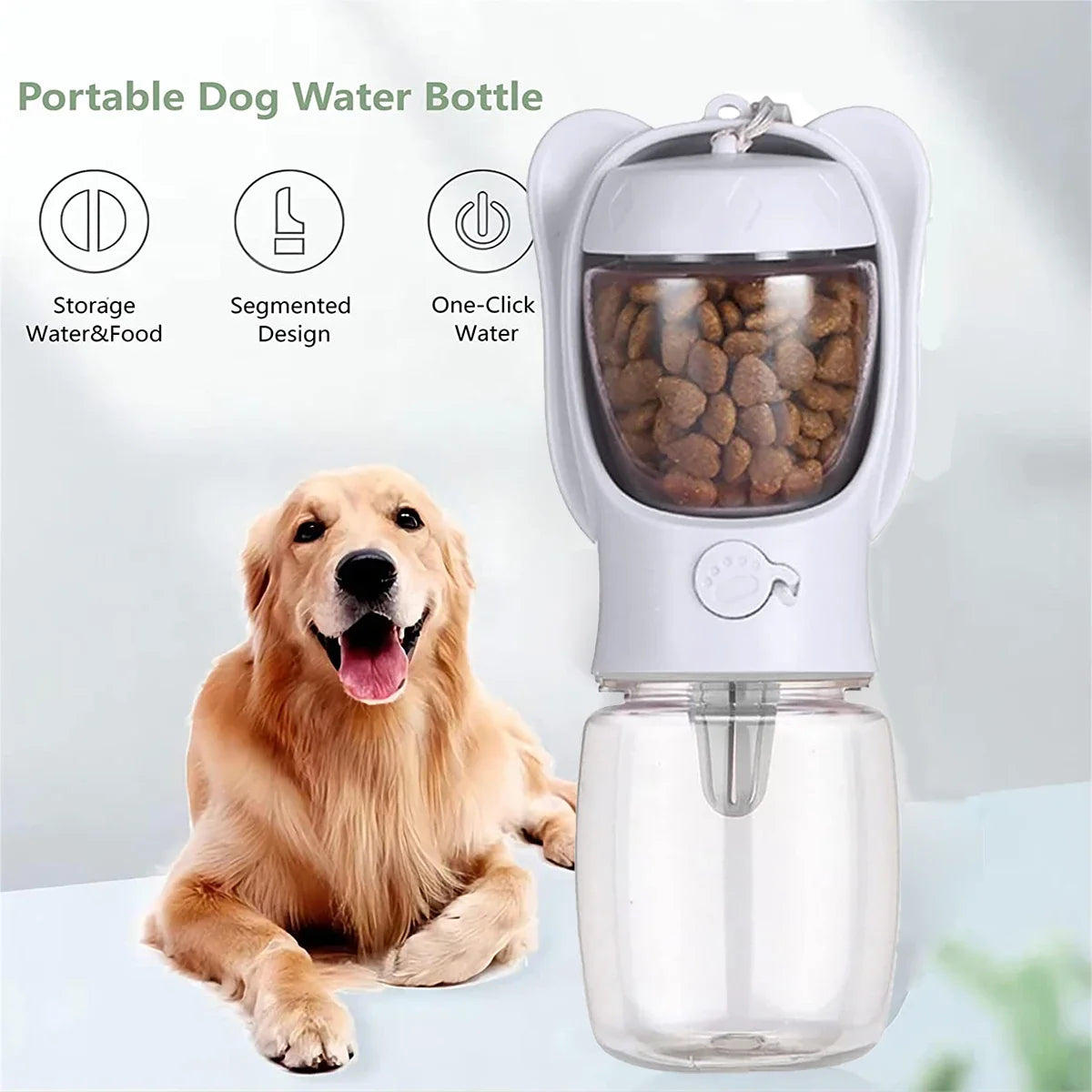 2-in-1 Portable Dog Water Bottle & Food Container – AquaWise™