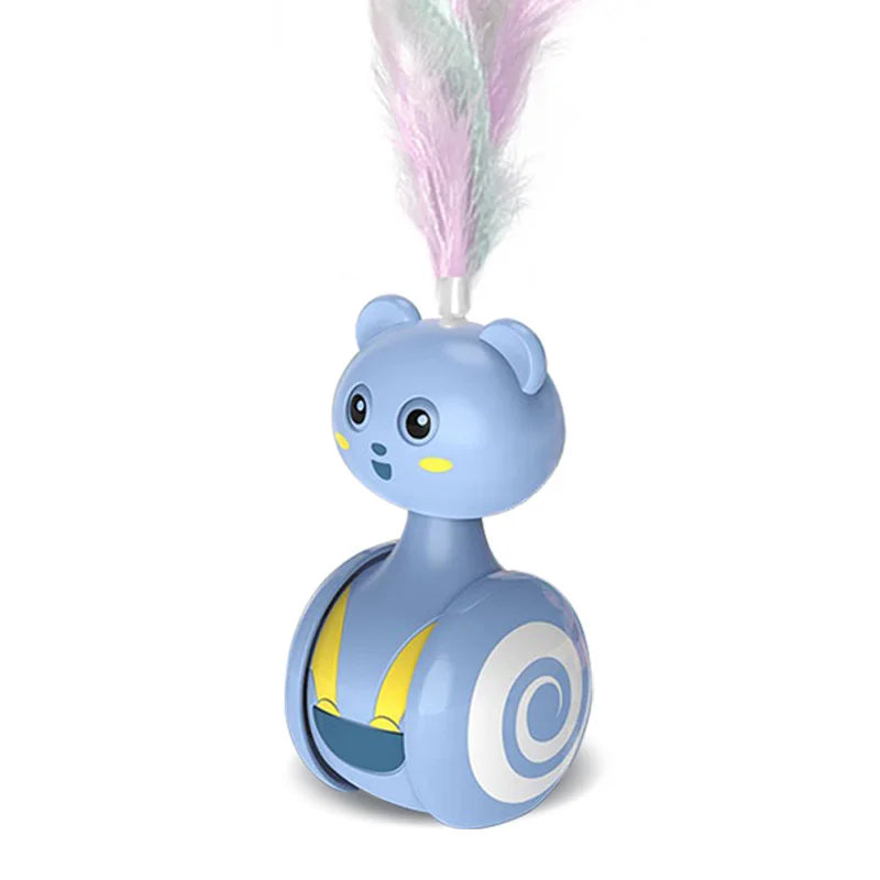 Interactive Feather Cat Toy – SwingBuddy™ – BounceShield™