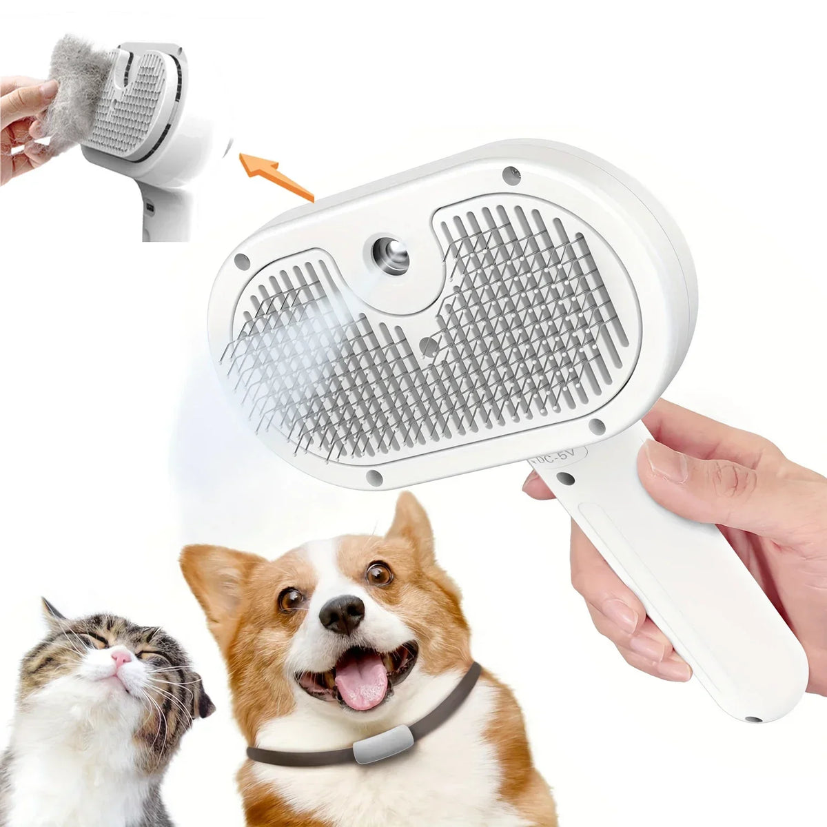 Electric Steam Pet Grooming Comb – SmoothCare™