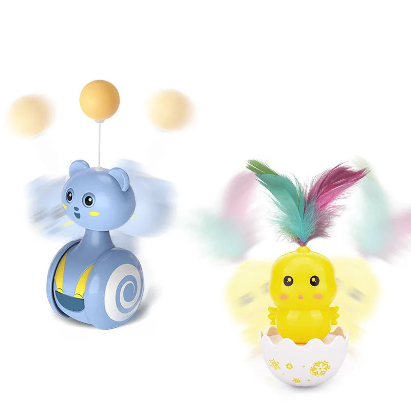 Interactive Feather Cat Toy – SwingBuddy™ – BounceShield™