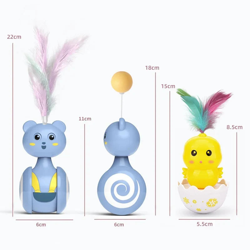 Interactive Feather Cat Toy – SwingBuddy™ – BounceShield™