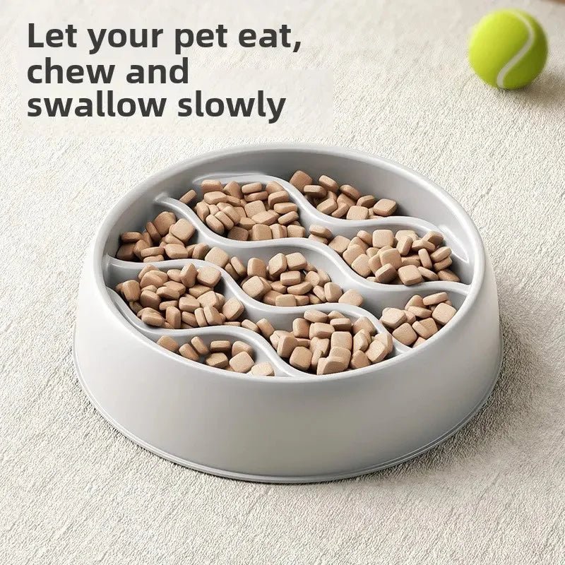 Paw Print Slow Feeder Bowl for Dogs & Cats – MealPort™