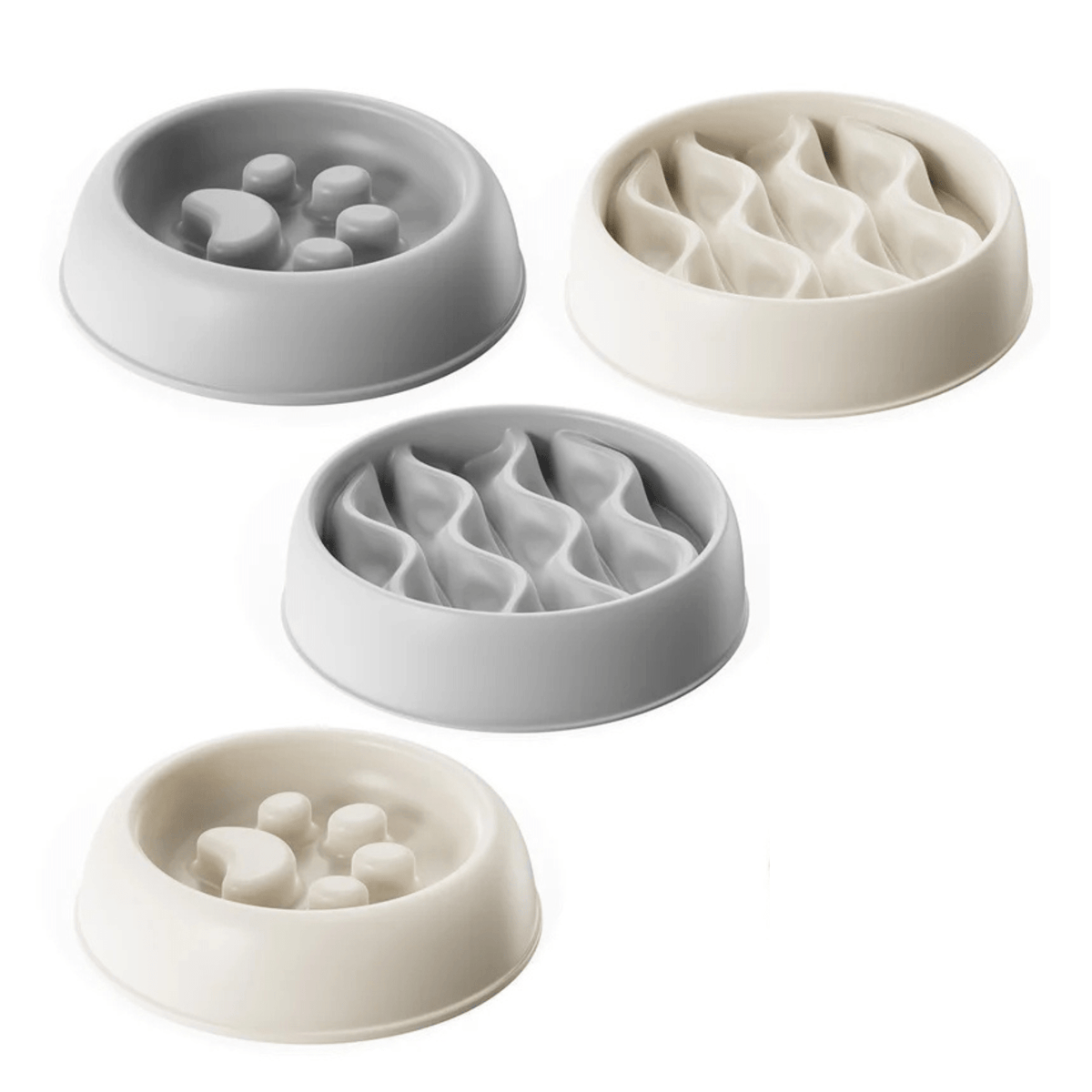 Paw Print Slow Feeder Bowl for Dogs & Cats – MealPort™