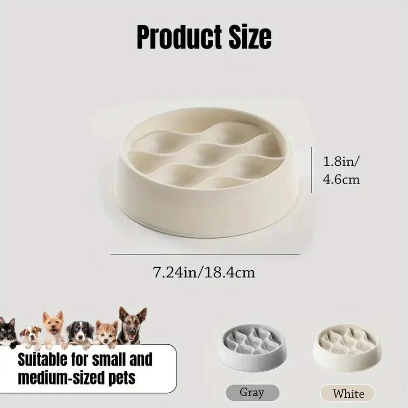 Paw Print Slow Feeder Bowl for Dogs & Cats – MealPort™