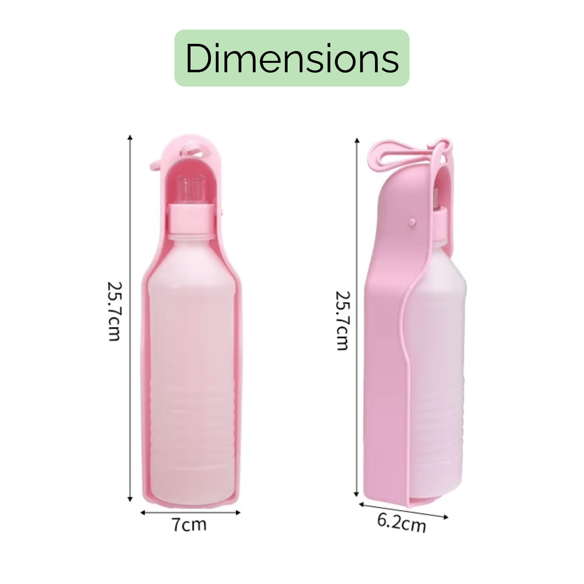 Tailented HydrateSense™ – Portable Pet Water Bottle for Dogs