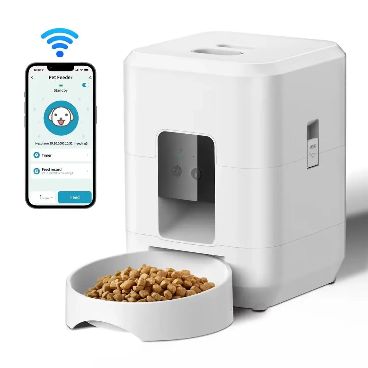 Automatic Pet Food Feeder with Timed Portions – DishView™