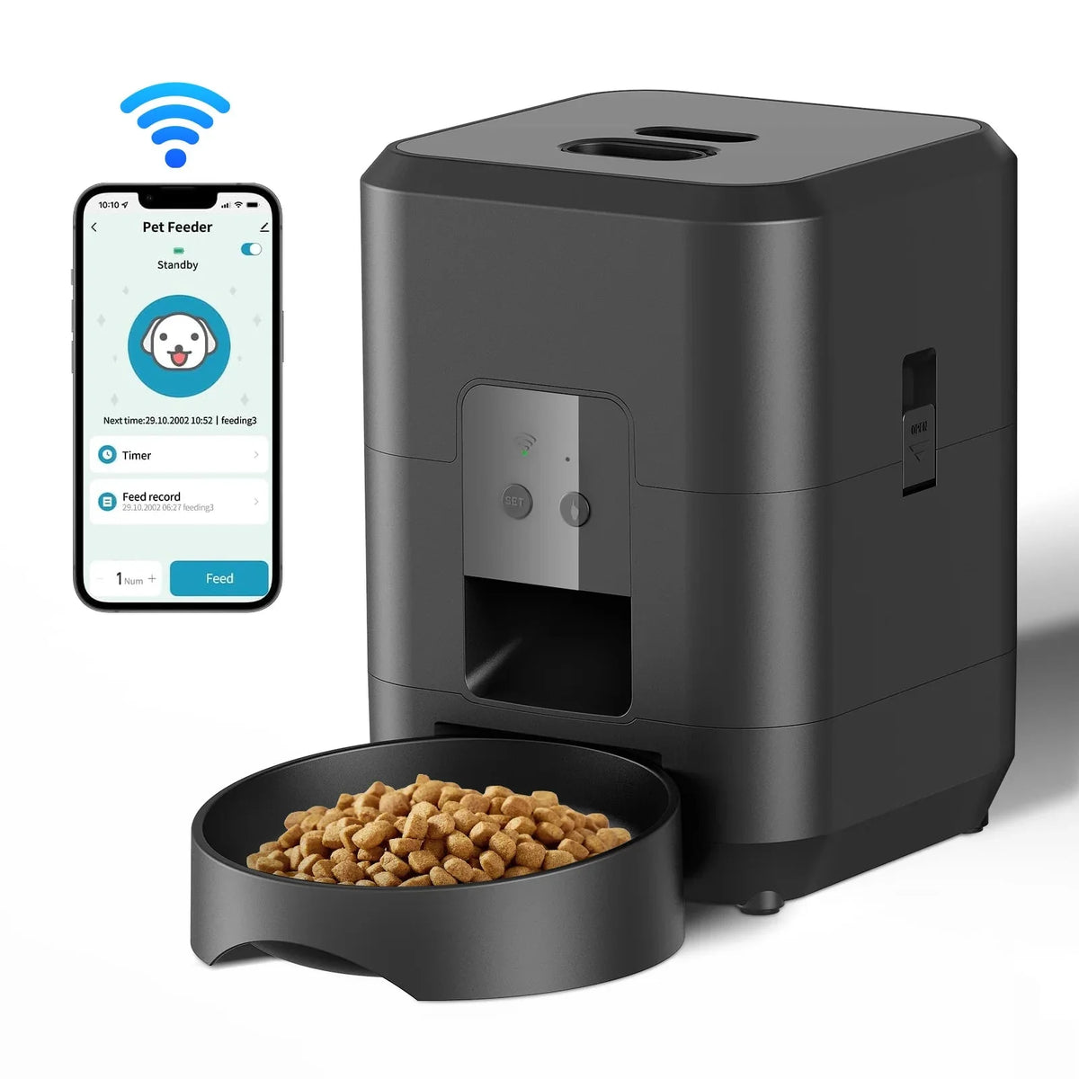 Automatic Pet Food Feeder with Timed Portions – DishView™