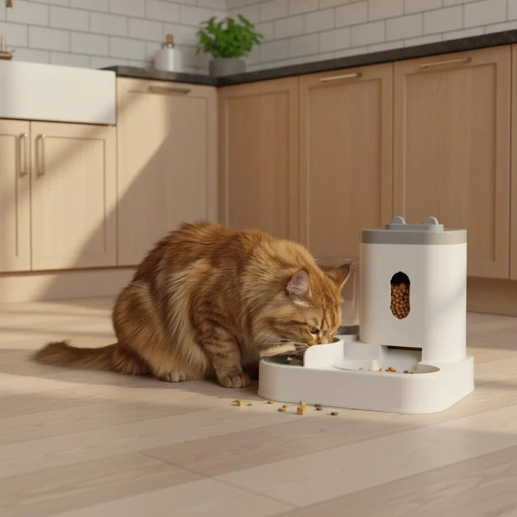 Automatic Pet Food & Water Bowl for Dogs & Cats – FeastComfort™