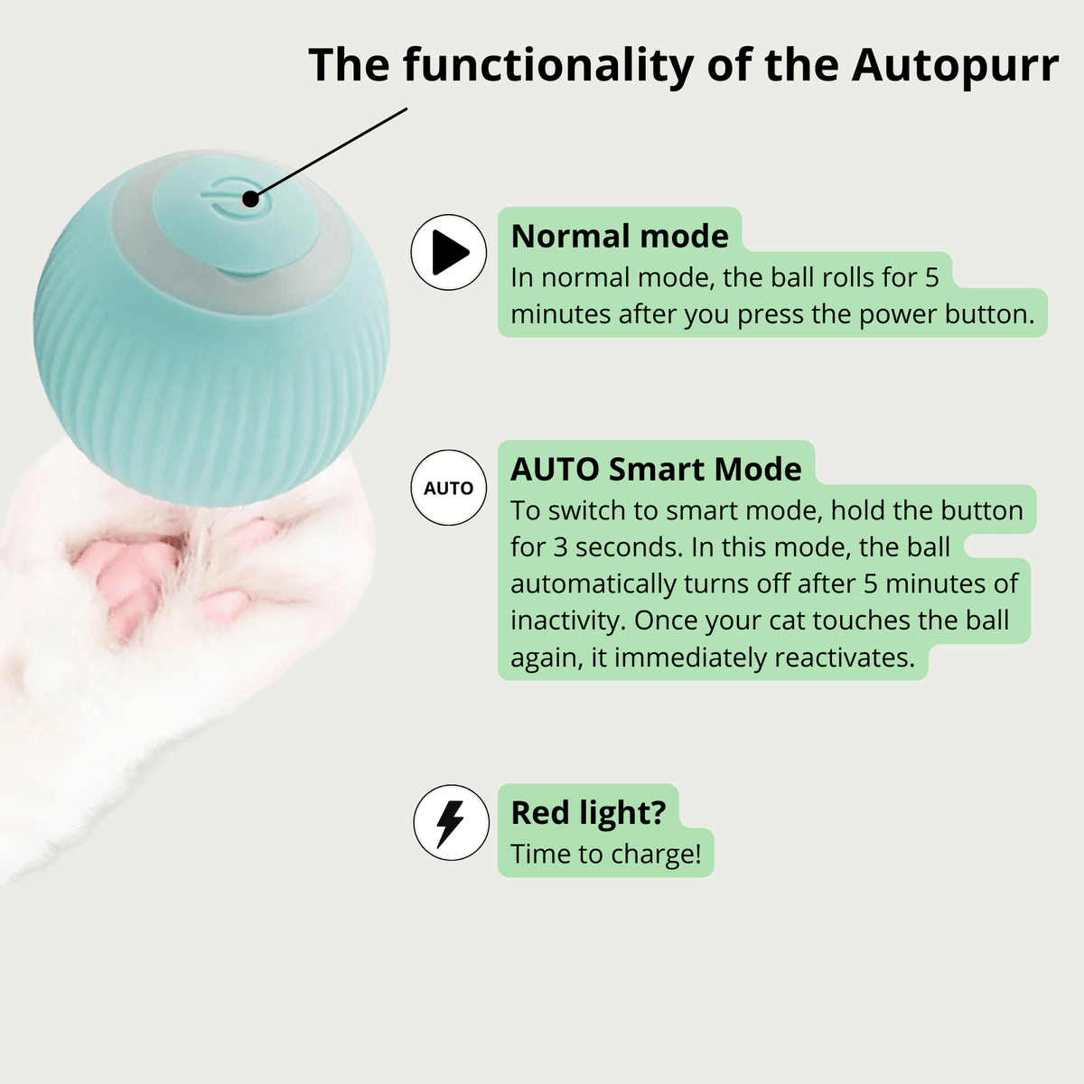 Automatic Moving Cat Ball – Autopurr™ – BouncePlus™