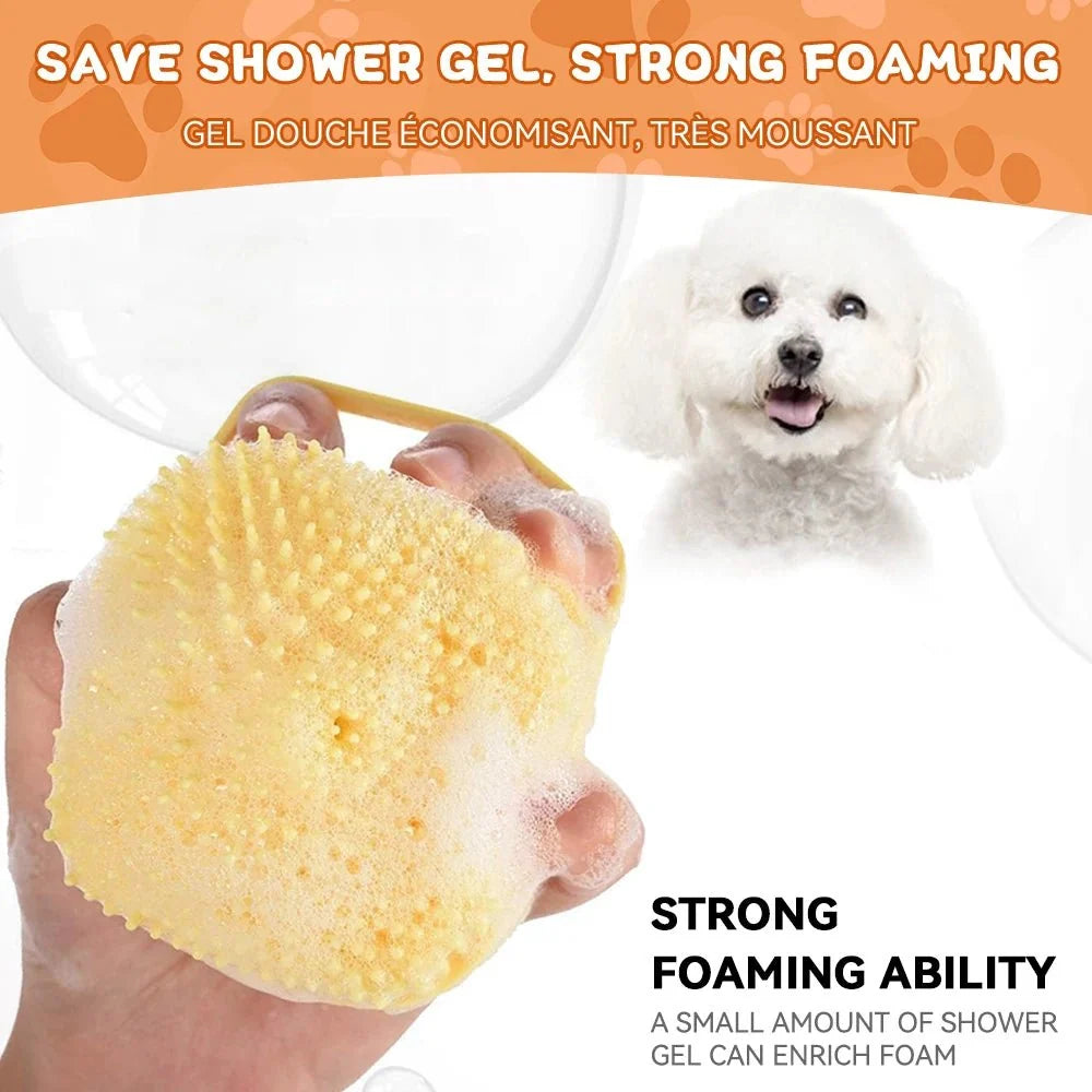 Silicone Pet Bath & Grooming Brush – FurFlex™