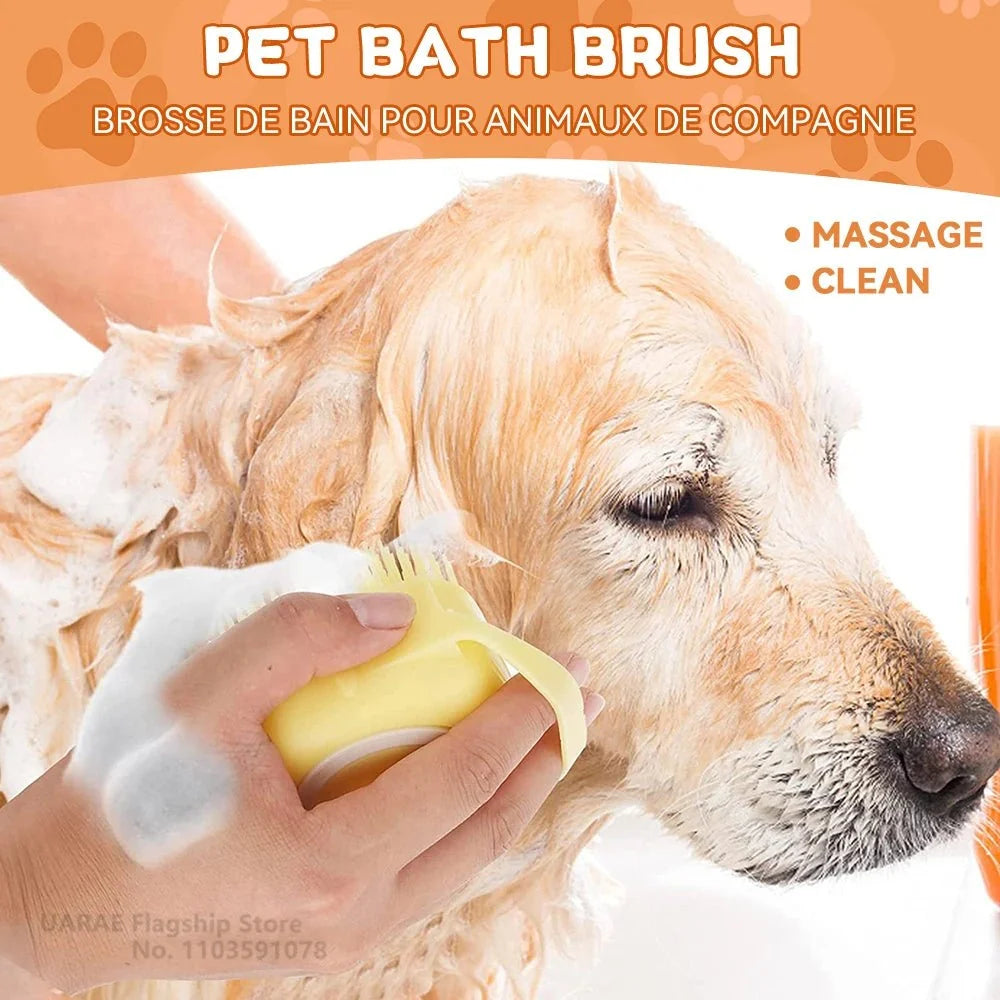 Silicone Pet Bath & Grooming Brush – FurFlex™