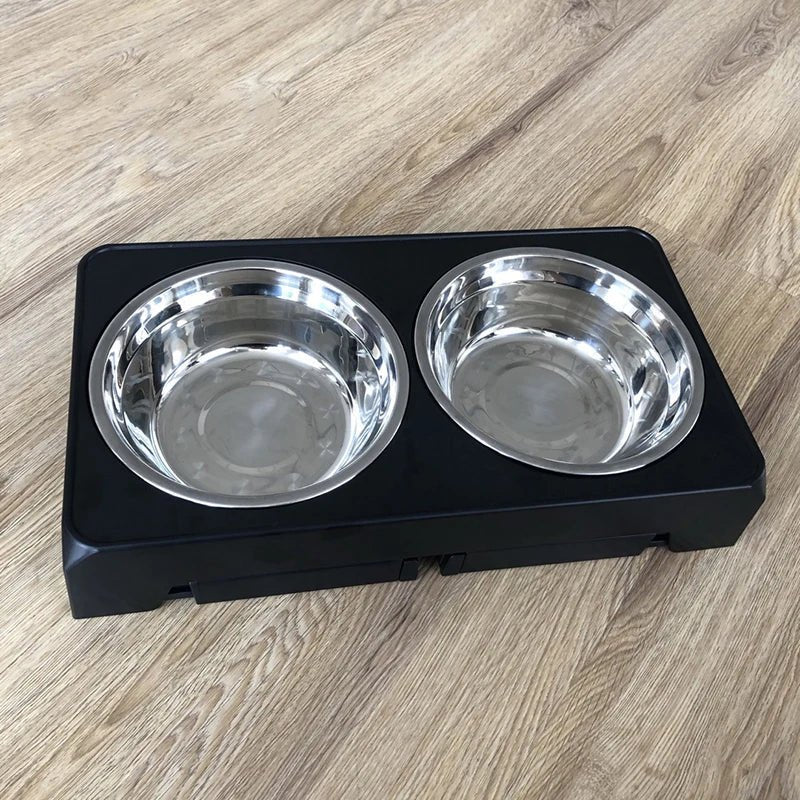 Raised Dog Food Bowl Stand with Stainless Steel Bowls – BowlTouch™