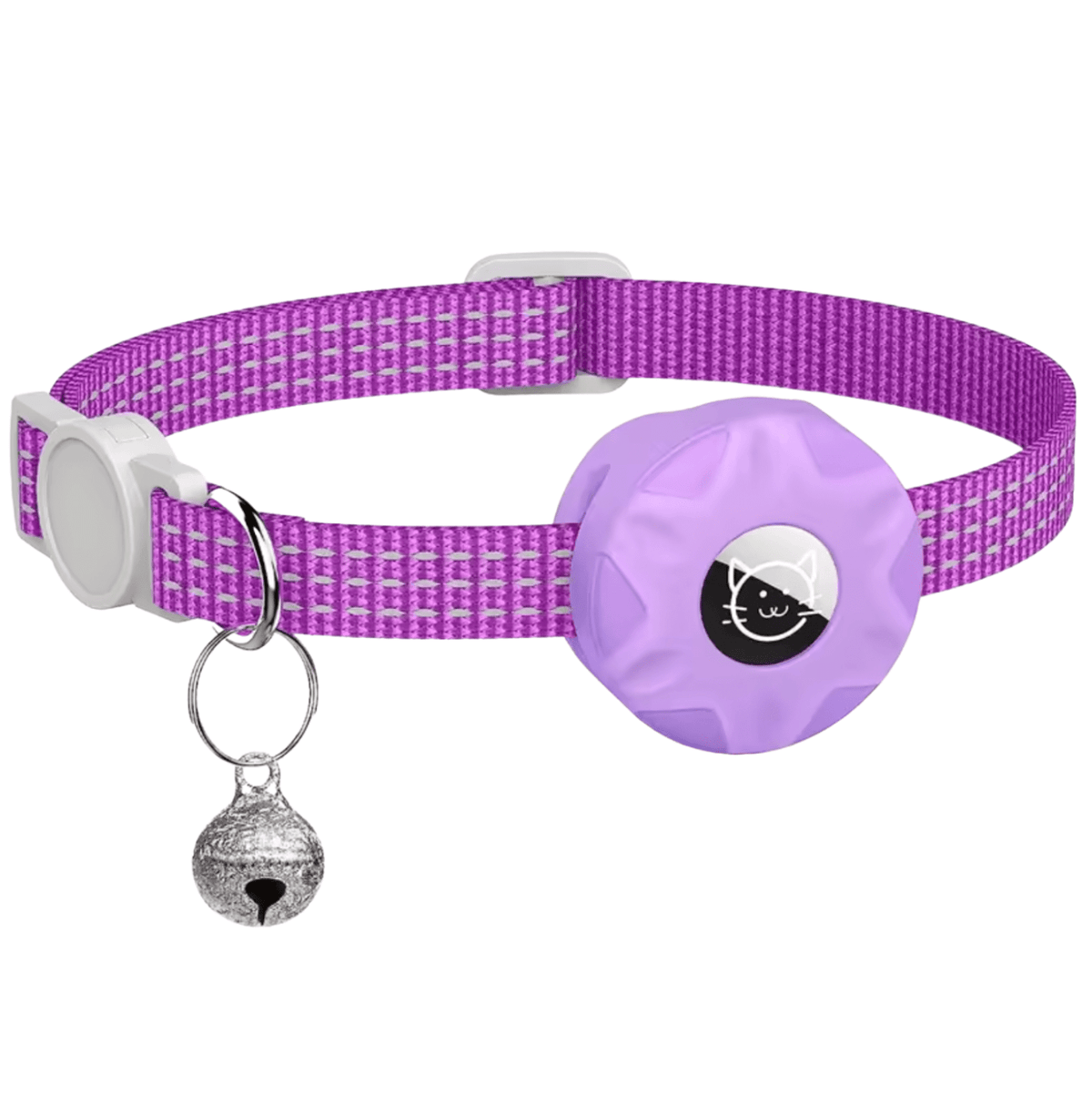 Reflective Cat Collar with AirTag Holder – SignalBalance™