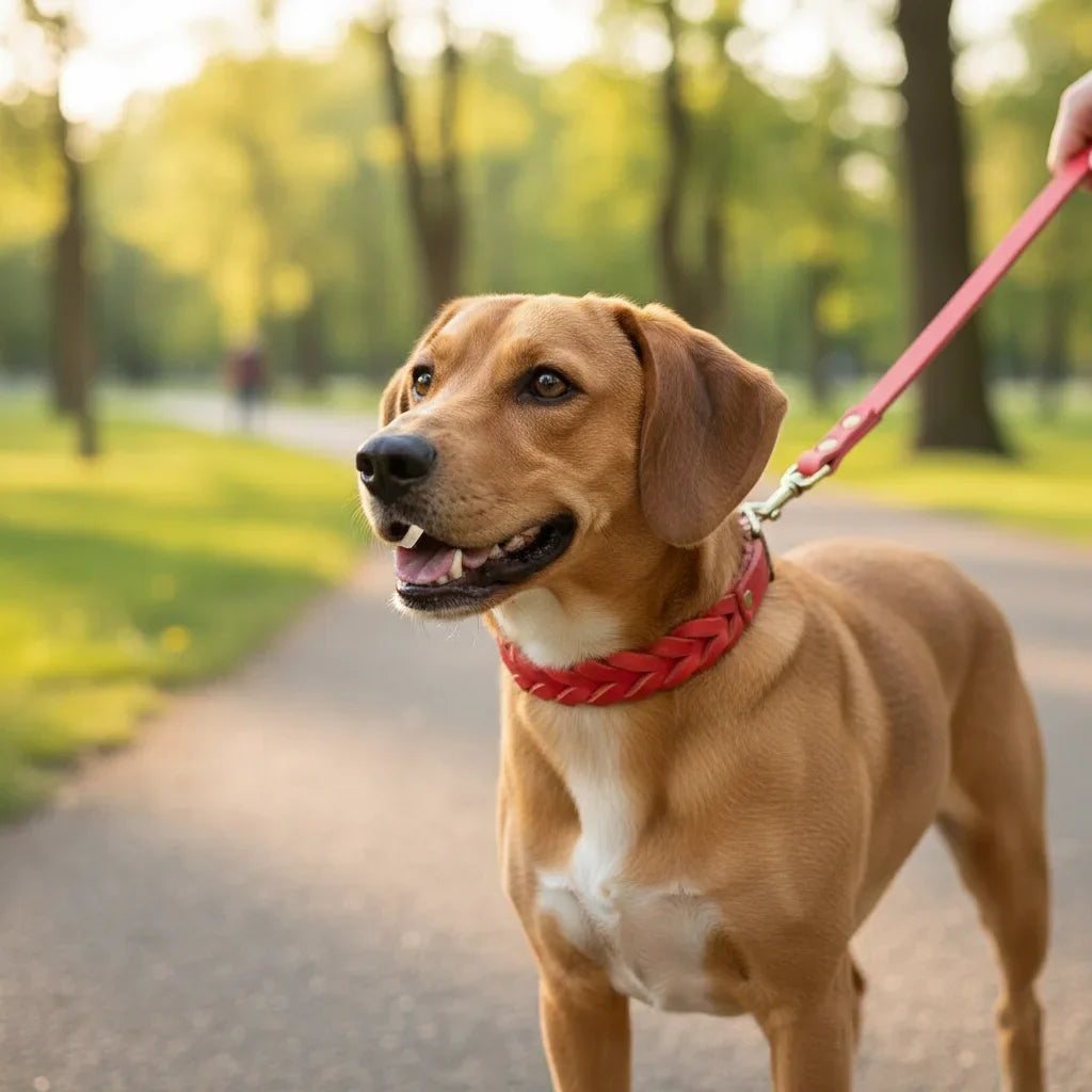 Leather Adjustable Dog Collar for Everyday Walks – HoldBalance™
