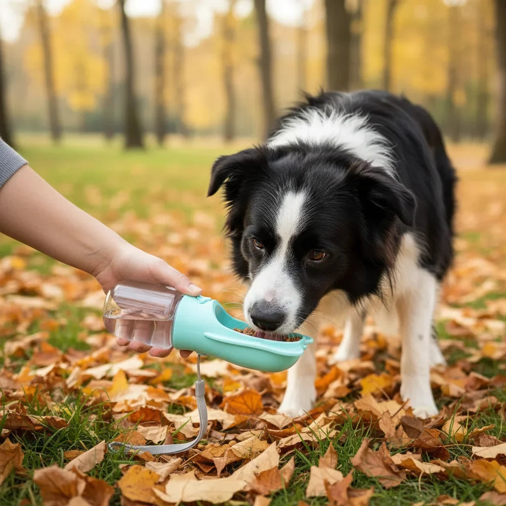2-in-1 Portable Dog Water Bottle & Food Container – AquaWise™