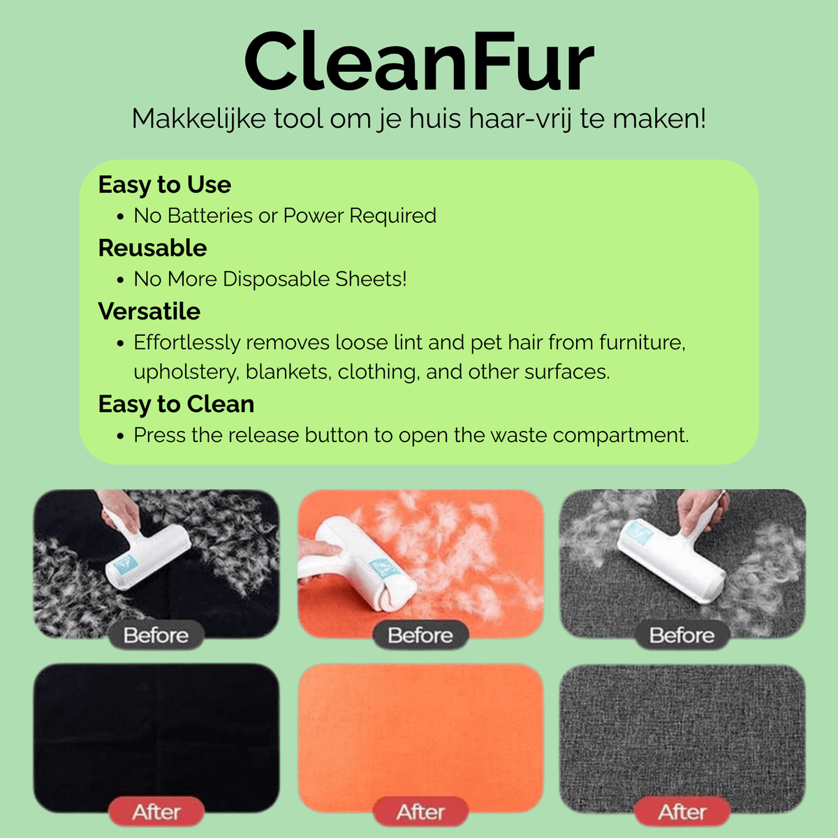 Reusable Pet Hair & Fur Remover Roller – SilkSelect™