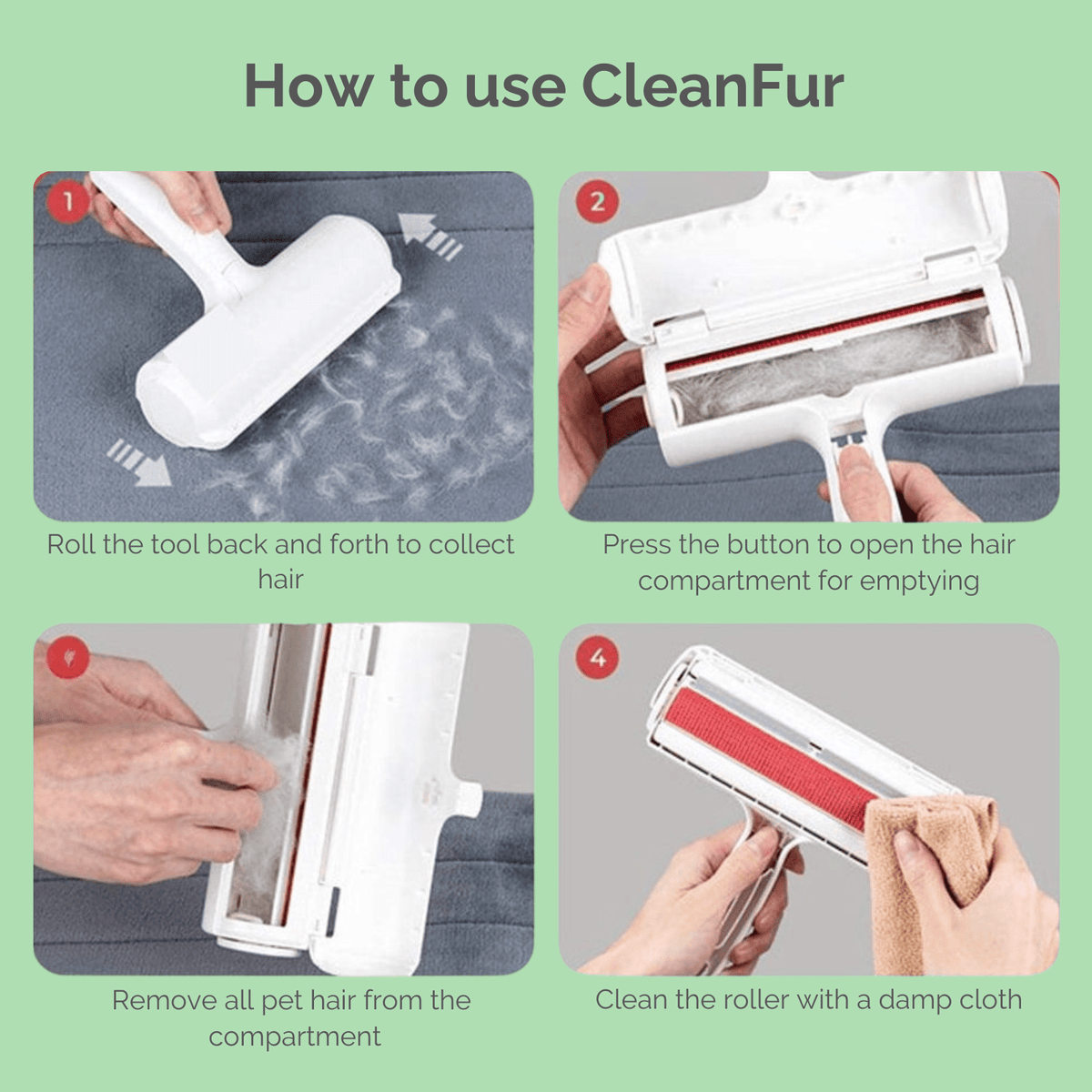 Reusable Pet Hair & Fur Remover Roller – SilkSelect™