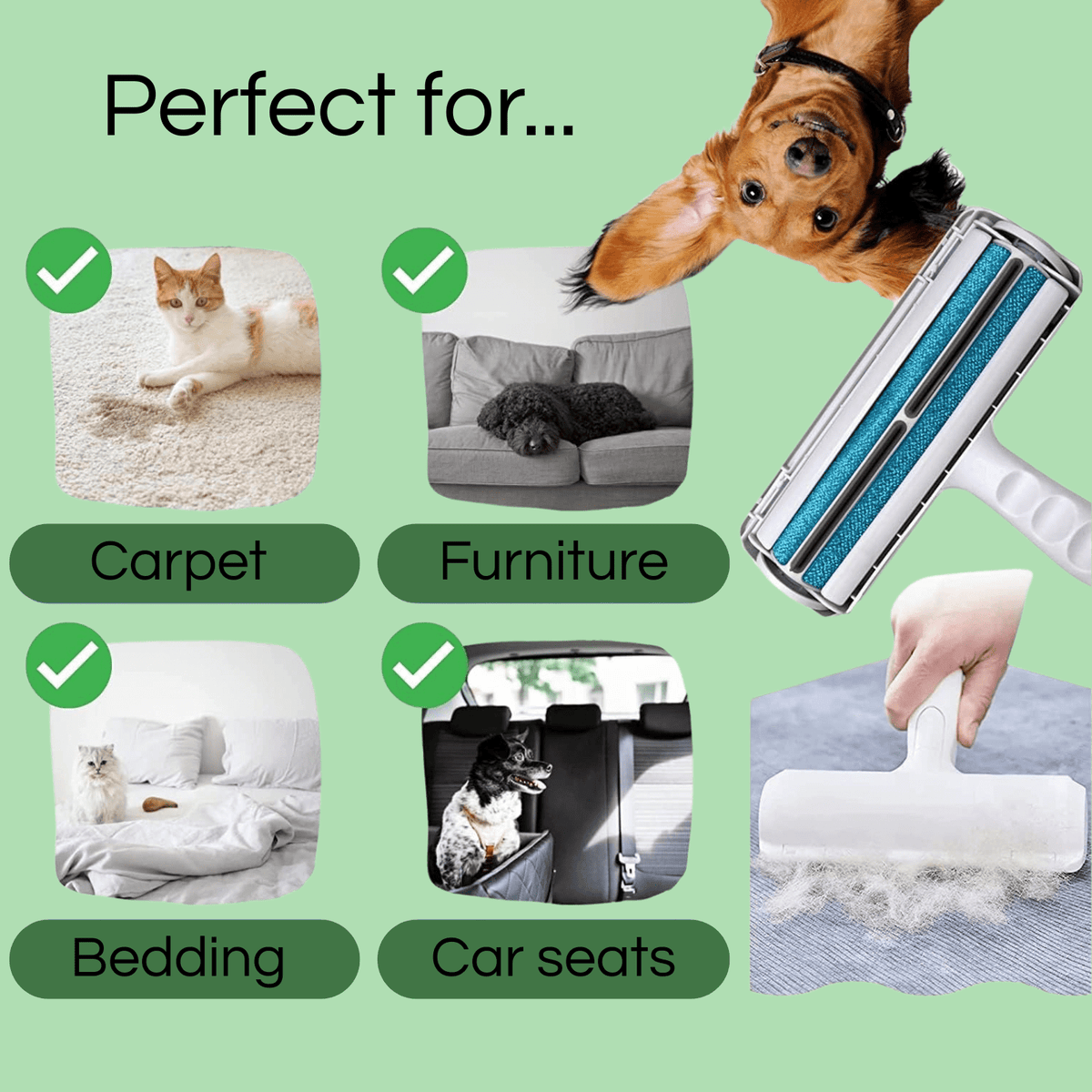 Reusable Pet Hair & Fur Remover Roller – SilkSelect™
