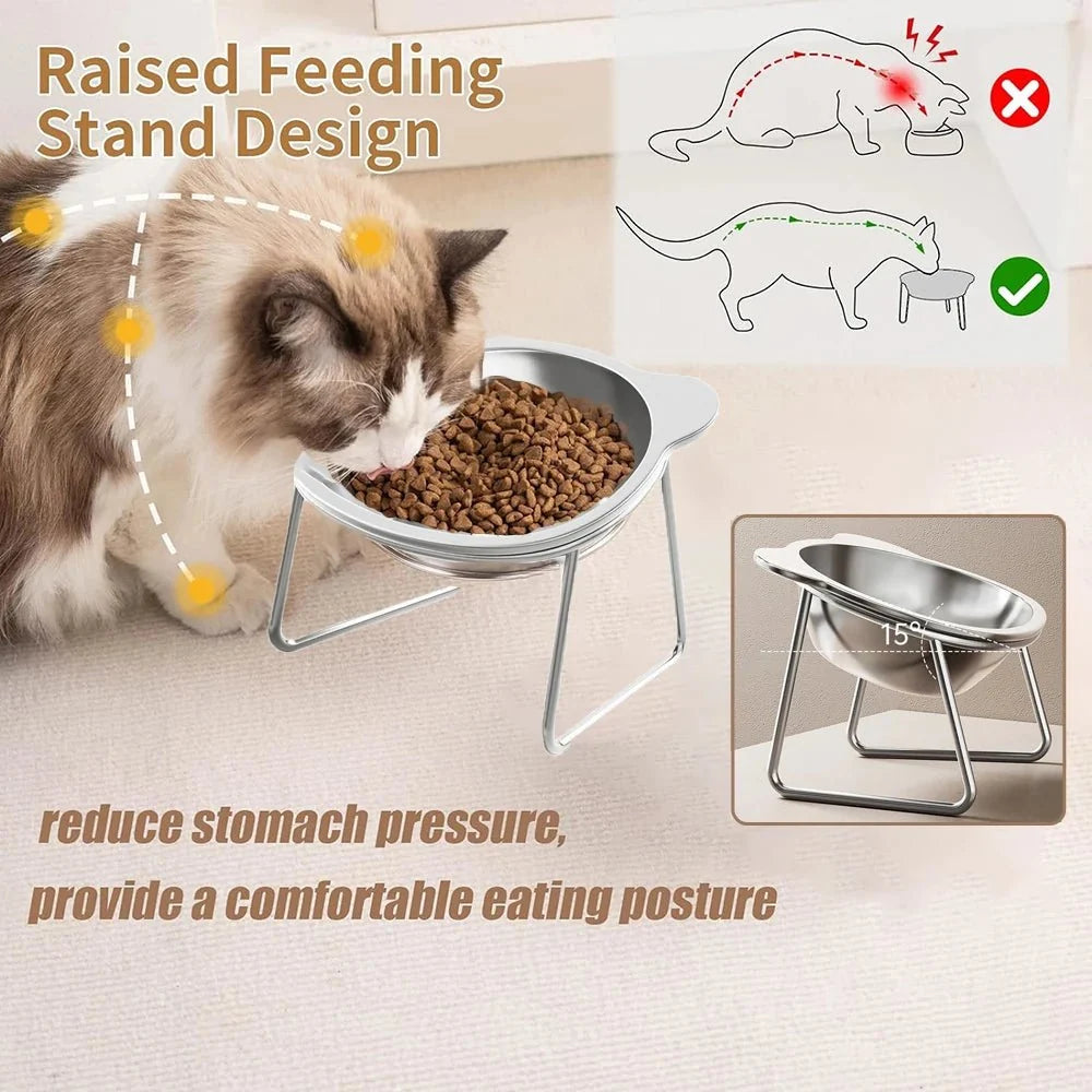 Raised Pet Food Bowl for Cats – PawPure™