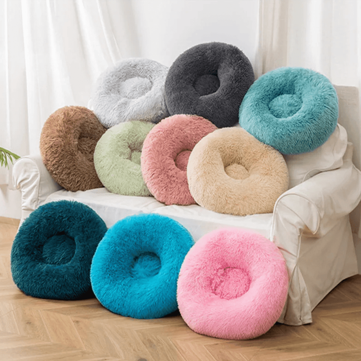 Calming Donut Dog & Cat Bed – LoungeStyle™